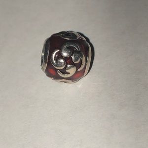 Pandora Red/Orange Zen Enamel Bead